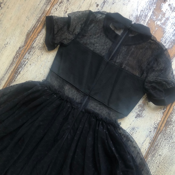 TOPSHOP Spot Mesh Dot Tulle Skater Prom Cocktail Dress US Size 2 Like new - Picture 8 of 10